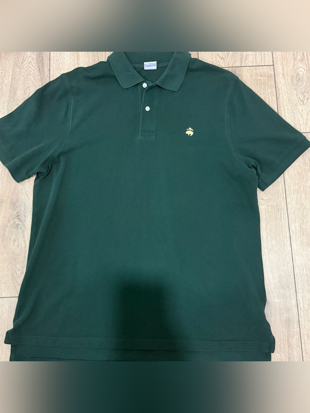 Brooks Brothers Dark Green Polo with Gold Logo